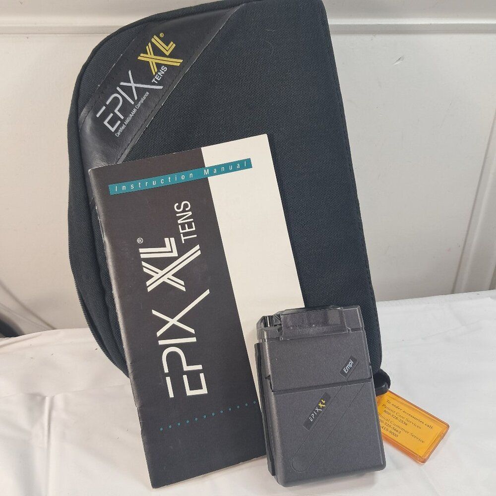 Empi Epix XL TENS Pain Relief unit & manual & travel case pouch epic READ  ONLY‎